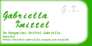 gabriella knittel business card